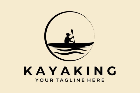 Kayak Sport Silhouette Logo Vector Icon Review