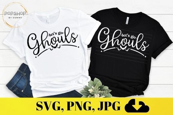 Lets Go Ghouls Retro Halloween Fall