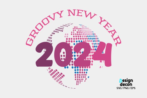 Pink Groovy New Year 2024 Retro SVG Review