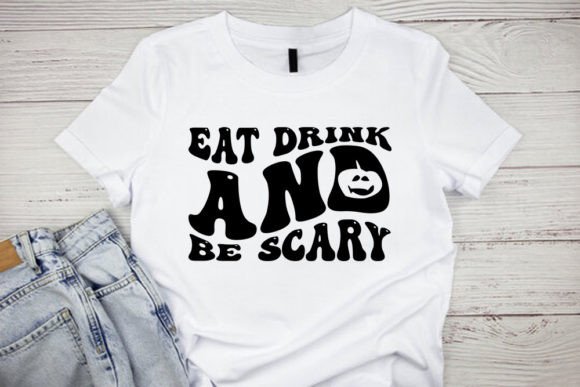 Retro Halloween Svg Design, Eat Drink an