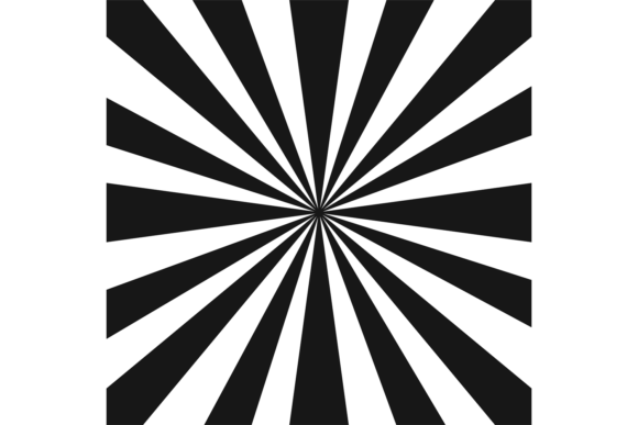 Retro Stripe Burst Background. Black Ray
