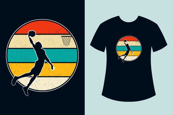 Retro Vintage Basketball T-shirt Design Review