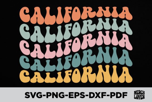 USA America Groovy California State SVG Review